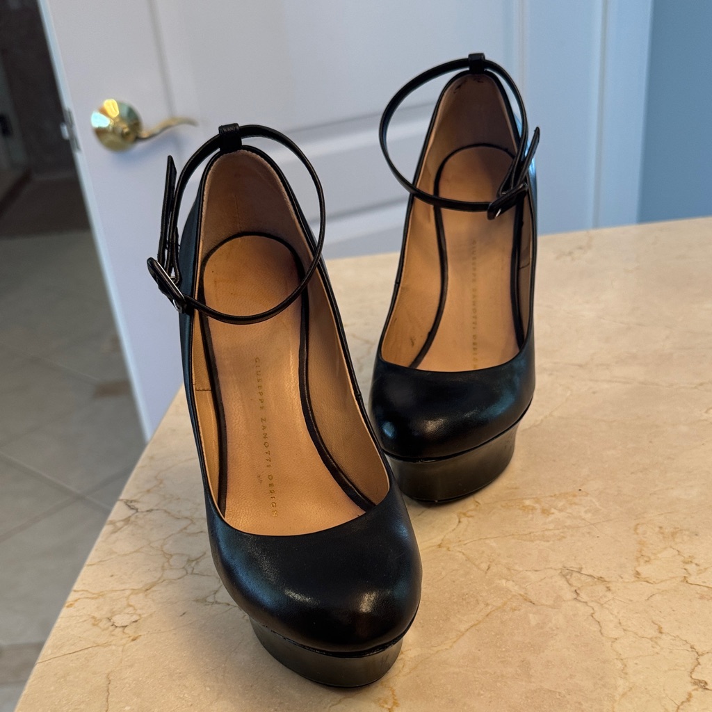 Giuseppe Zanotti Black Platform Heels